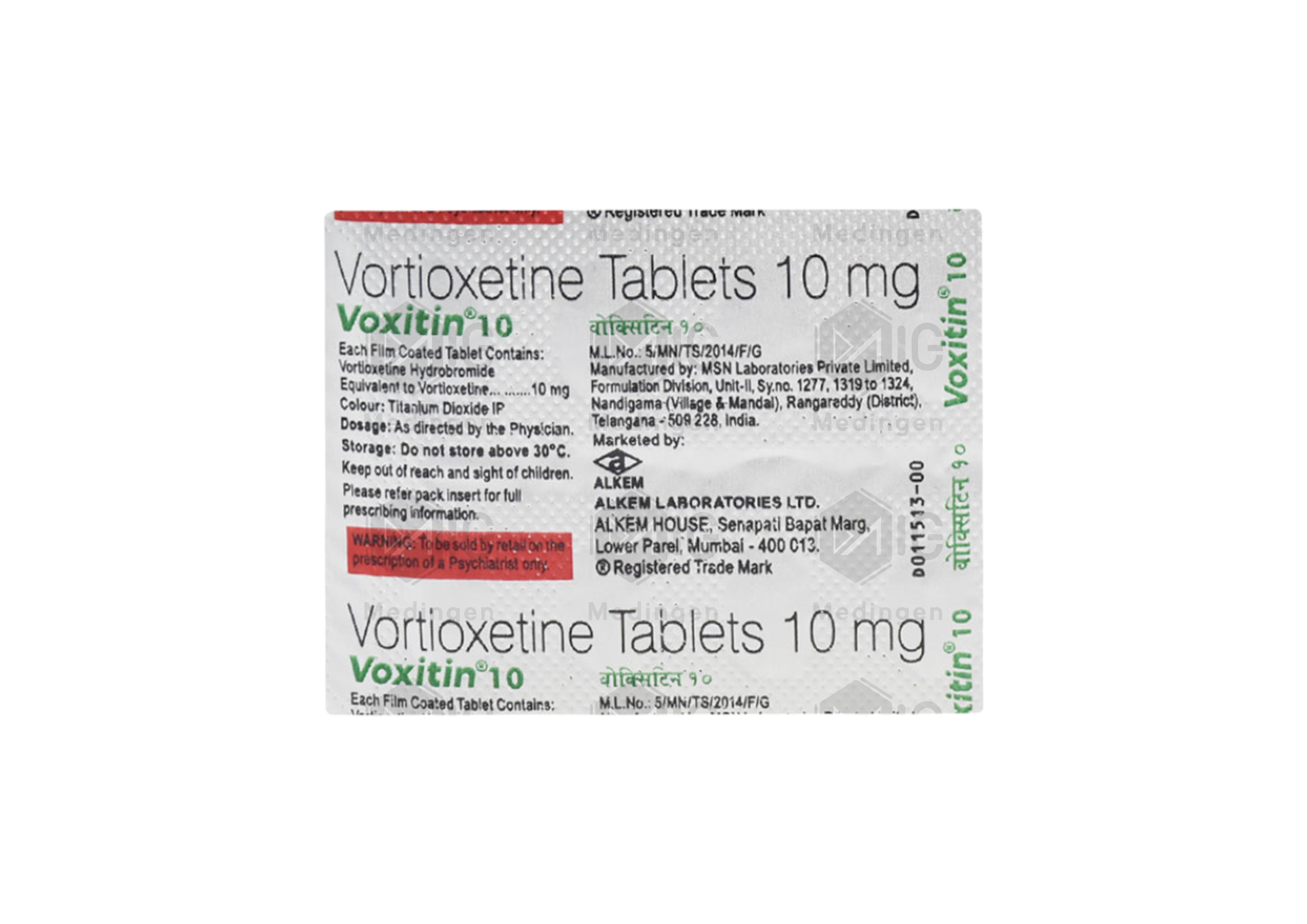 VOXITIN 10MG